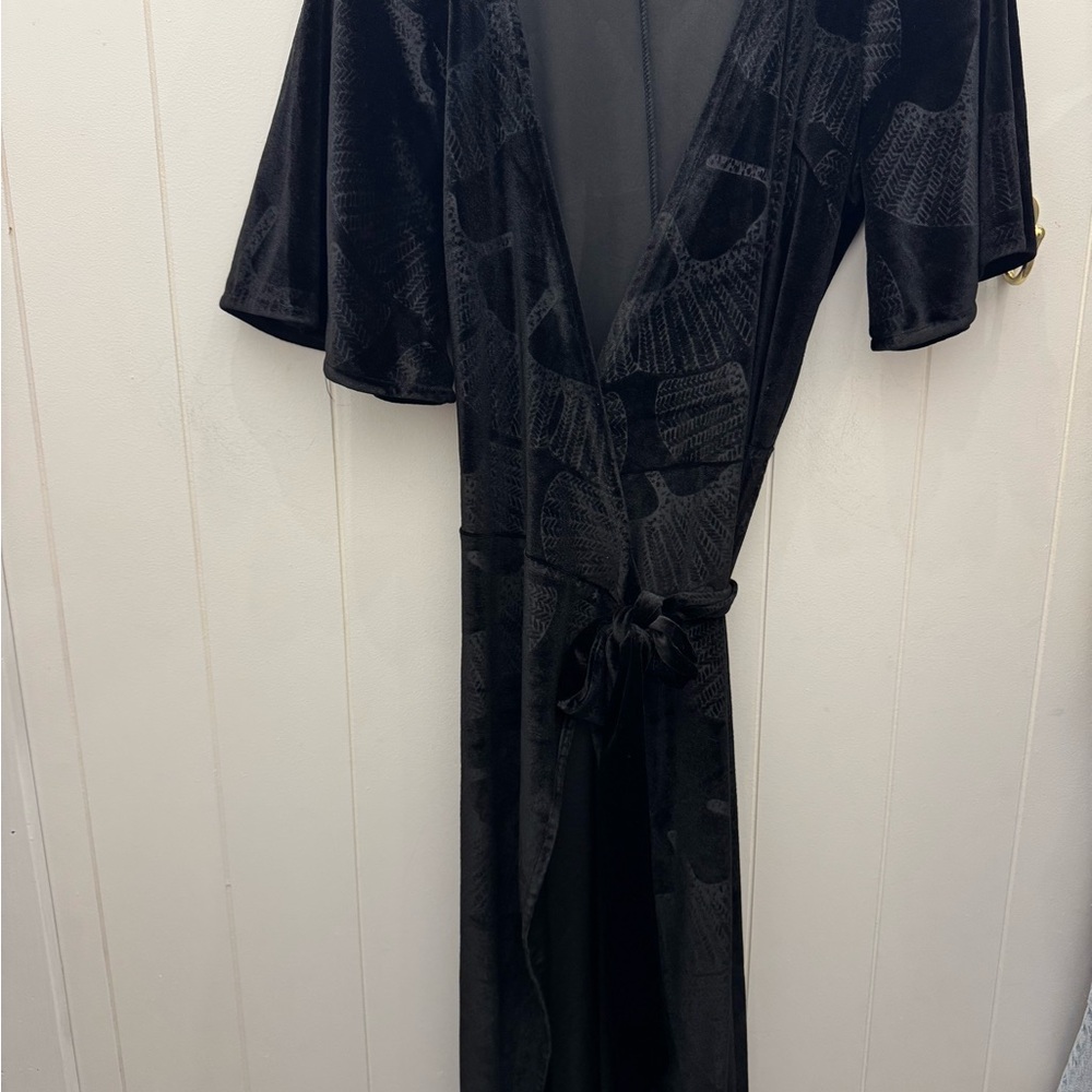 Manaola Black Maxi Wrap Dress